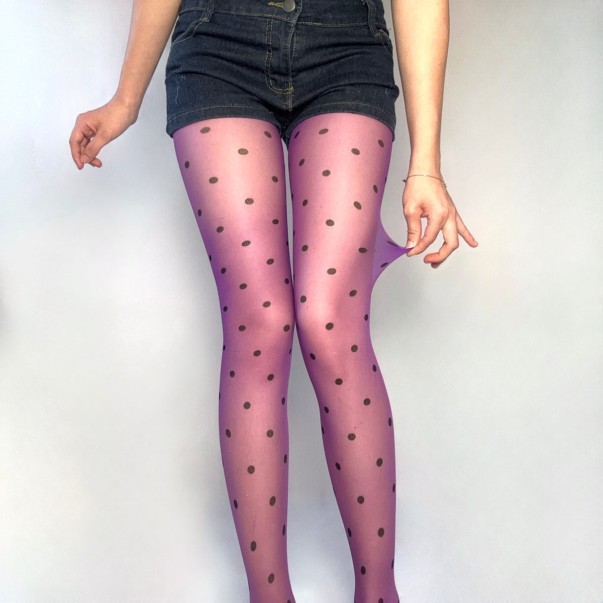 Purple Polka Dot Tights