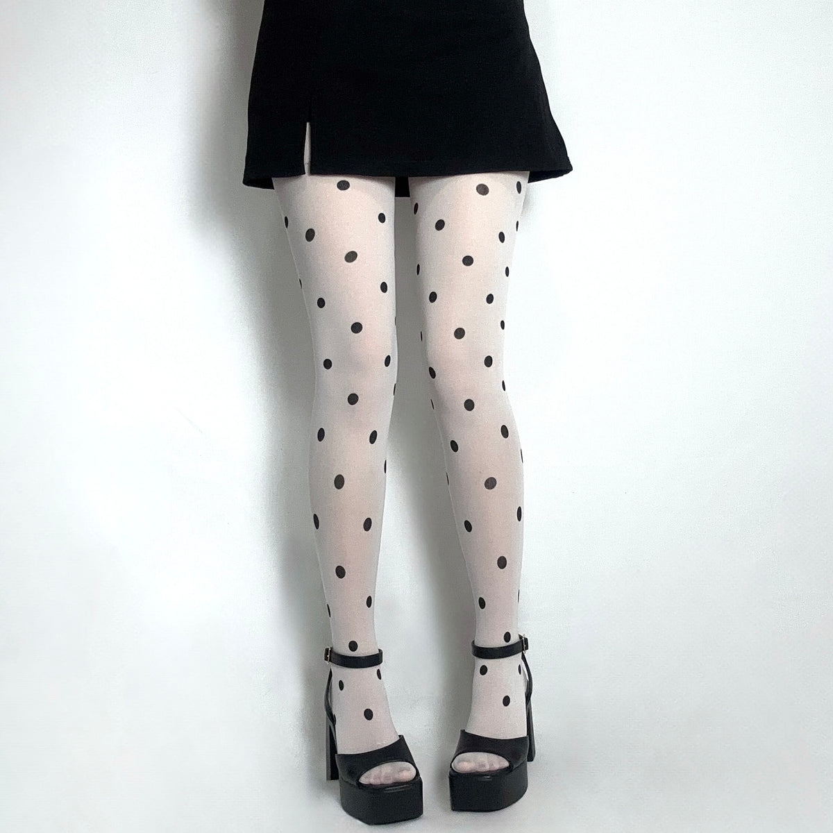 White Polka Dot Tights
