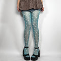 Sheer Blue Polka Dot Tights