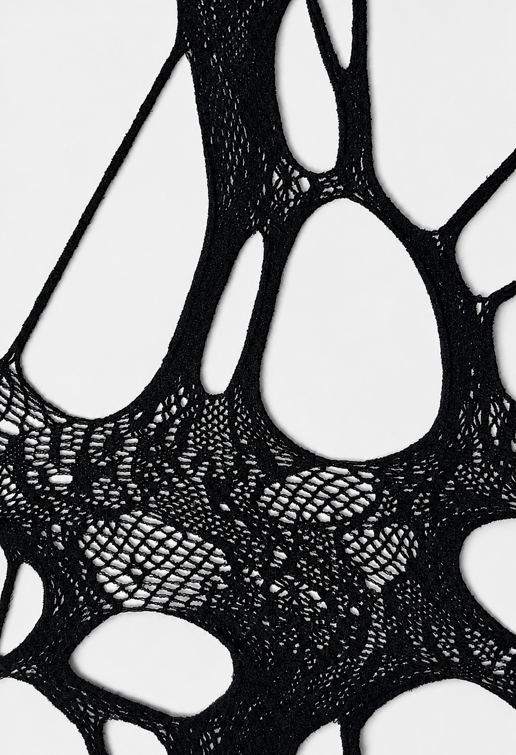 Black Distressed Lace Tights