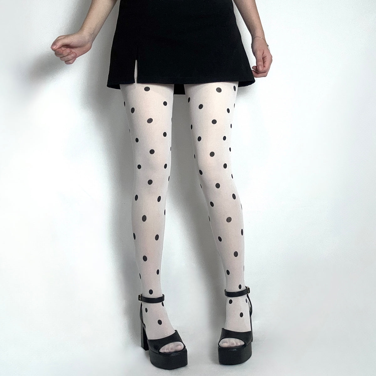 White Polka Dot Tights