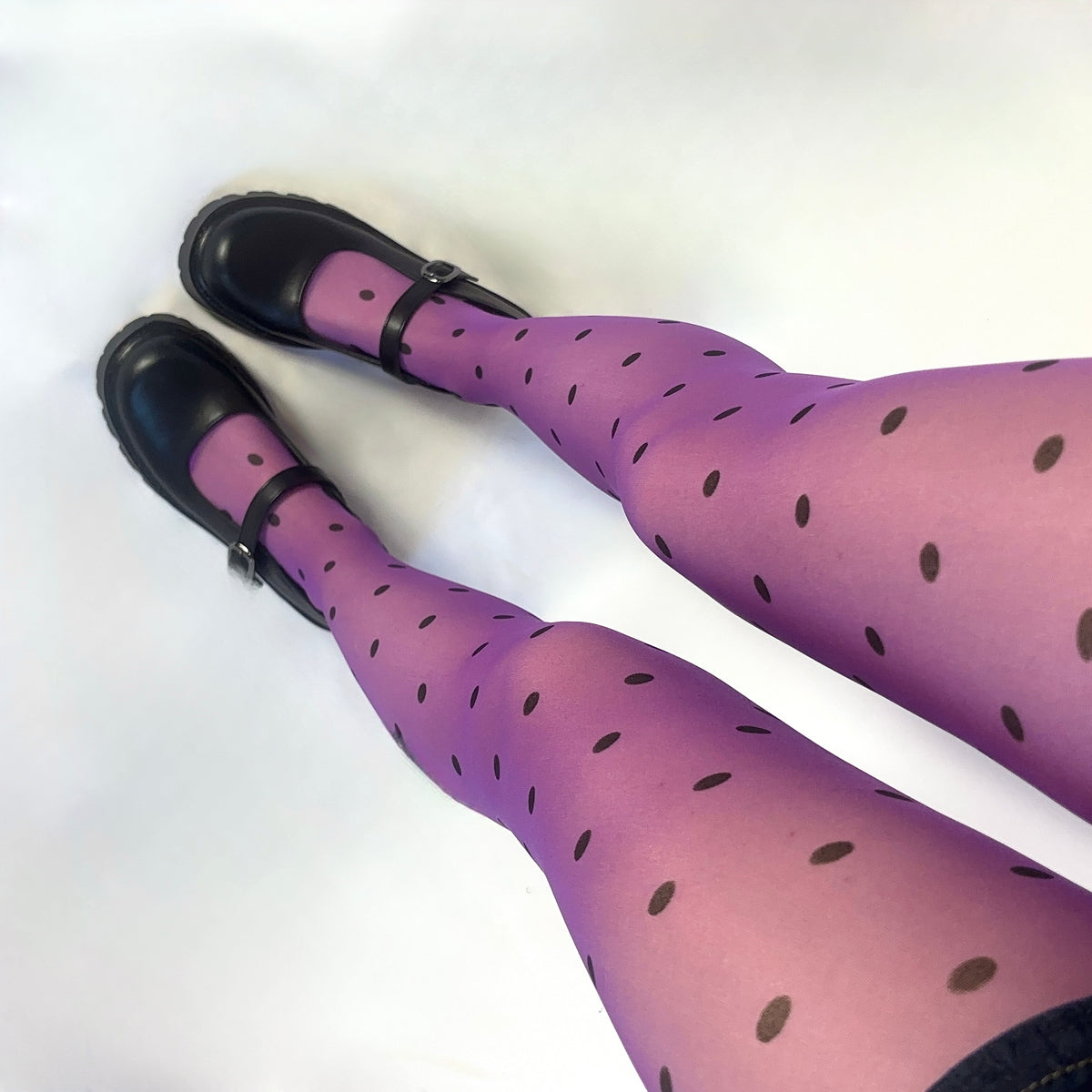 Purple Polka Dot Tights